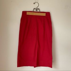 Uniqlo Red Knee Length Pencil Style Skirt 26/S